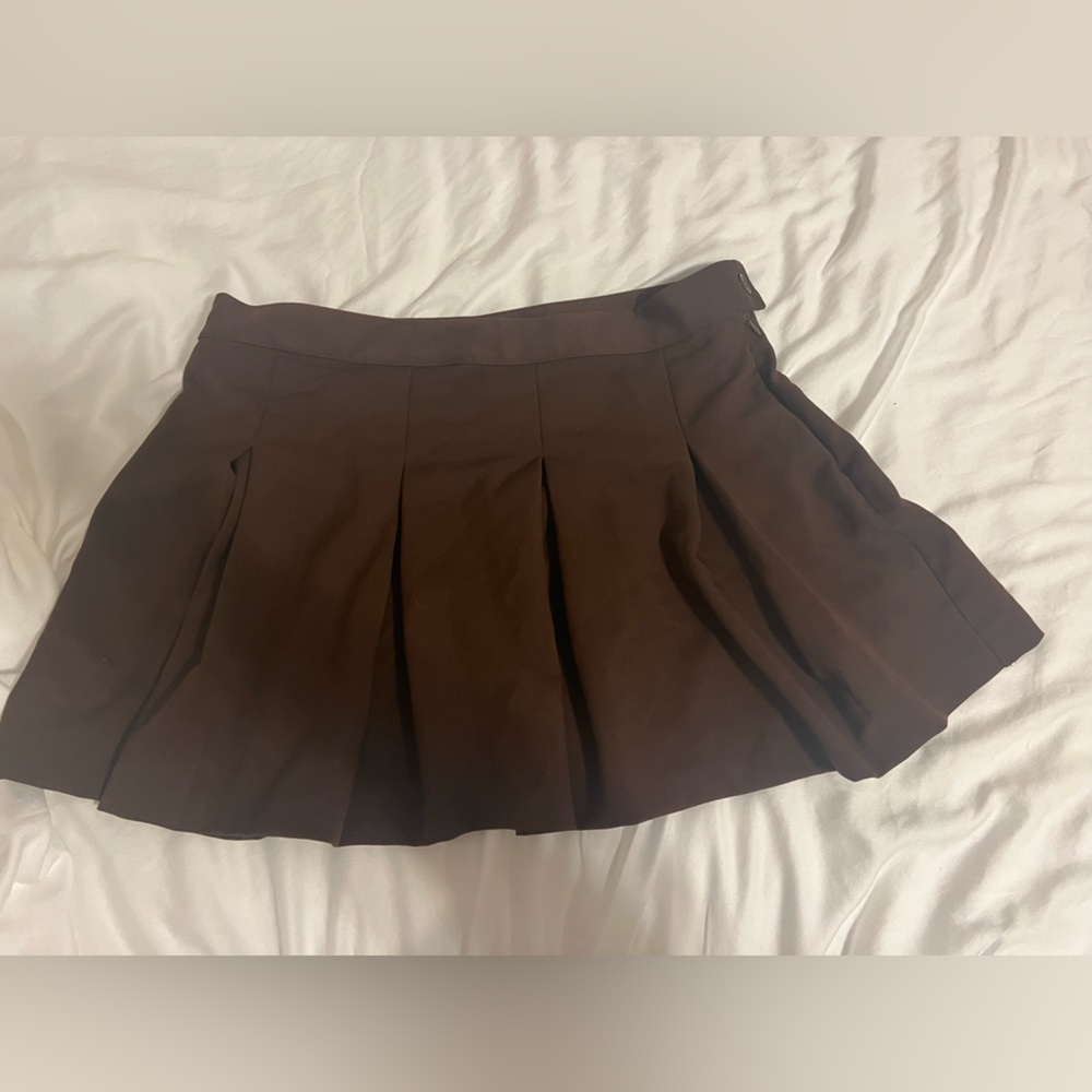 H&M Divided Brown Pleated Mini Skirt